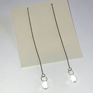Boho Silver Tone Dangling Beads Beaded Shoulder Duster Retro Pierced Earrings